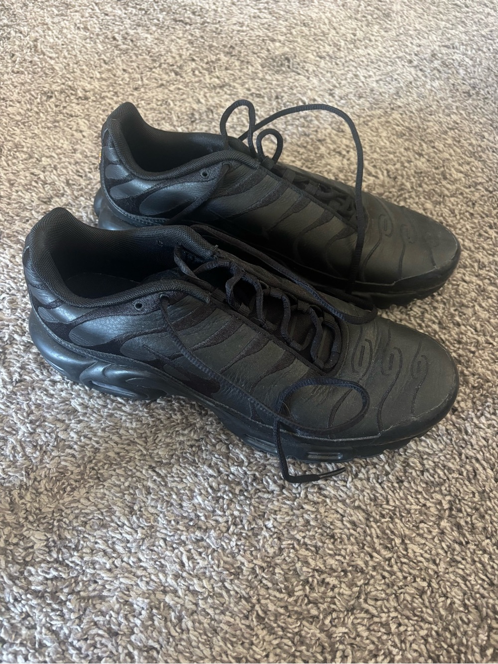 Nike Air Max Plus Triple Black Leather